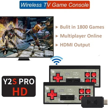 USB Wireless Handheld Portabil TV Consolă de jocuri Video Construi În 1800 Clasic Retro 8 Biți Joc mini Dual Gamepad HDMI Ieșire AV