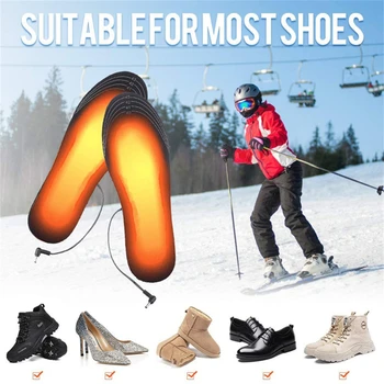USB Încălzit Tălpi de Pantofi de Cald la Picioare Șosete Pad Mat Încălzire Branțuri Lavabile Toamna Iarna Sport în aer liber Cald Termică Tălpi