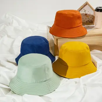 Vara Bumbac Găleată Pălării pentru Femei Barbati Moda Solid Hip Hop de protecție Solară Panama Bob Sepci Unisex în aer liber, Soare, Plaja Pălărie de Pescar