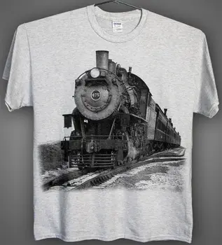 Vintage Locomotiva cu Abur T-shirt-tren cu aburi Bărbați 100% Bumbac Casual T-shirt Vrac Top Marimea S-3XL