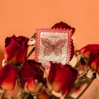 Vintage Rose Timbru Folie De Aur Bandă Washi Flori Bandă Adezivă Diy Album Planificatorii Calendare Cadouri Jurnalul Decor