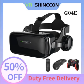 VR Shinecon Iubitorii de Joc G04E Ochelari 3D Film Video de 4.7-6.53 inci Casca de Realitate Virtuala Carton Smartphone 3D Ochelari VR