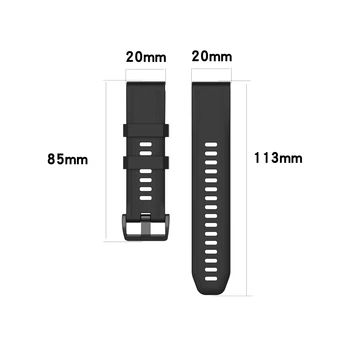 Watchband Pentru Garmin Fenix 7S 20mm Înlocuire Curea de Ceas Easy Fit Band Conectori cu Eliberare Rapidă