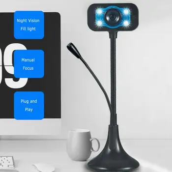 Webcam Camera Cu Built-in Microfon Pentru Calculator, PC, Laptop, Desktop Digital USB Camera Video Web Cam