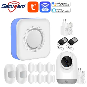 WiFi Home Securitate Alarmă Sistem Tuya Gateway Wireless 433MHz Detector de Gazdă Alarmă Antifurt Inteligent APP de Viață Control Alexa si Google