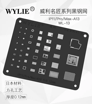 Wylie WL-14 BGA Reballing Matrita pentru iphone 14 Pro Mini Max 13 12 11 5s 6 6s 6sp 7 8 8P Plus X XS XR CPU RAM PCIE Nand U2 Cip