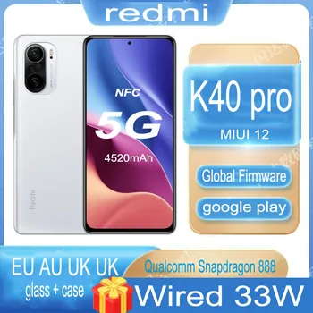 XIAOMI Redmi K40 Pro Smartphone Versiune Globală 5G telefon Mobil NFC Snapdragon 888 E4 AMOLED 64MP 33W Repede