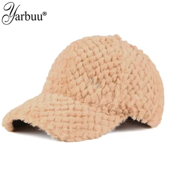 [YARBUU] Noua Moda de Înaltă Calitate Iarnă Șapcă de Baseball Pentru Femei Solidă Lână Gorras Pălărie Ține de Cald Casual Casquette Camionagiu