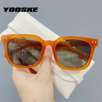 YOOSKE Brand de Epocă Pătrat ochelari de Soare pentru Femei Barbati Designer de Lux de Caramel Culoare Lentile de Ochelari de Soare Doamnelor Uri Populare Ochelari