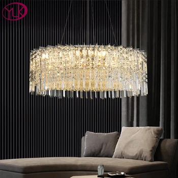 YOULAIKE Moderne Candelabru de Cristal Pentru Living Lux Design Creativ Chrome Atârnă lampa Home Decor Dormitor Lampă cu Led-uri
