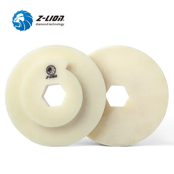 Z-LEU 6 Inch 1 buc Cârlig și Buclă de Melc de Blocare Backer Pad Alb Suport din material Plastic pentru Discuri de Diamant Lustruit Tampoane de Back-Up Pad