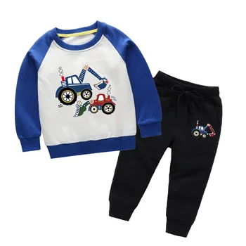 ZWY1868 Casual pentru Copii Seturi de Primăvară Toamnă Nouă Copii Sport cu Mâneci Lungi T-shirt Și Pantaloni pentru Băieți și Fete Pulover, Costume de Moda