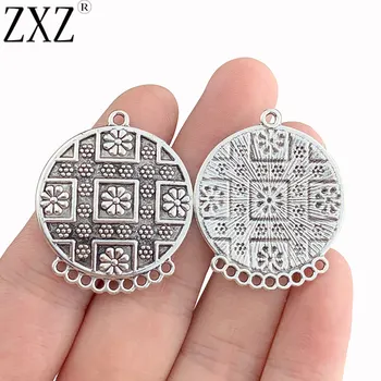 ZXZ 10buc Argint Tibetan Boho Metal Cercei Candelabru Conectori Farmece Pandantive Bijuterii Constatările 29x35mm
