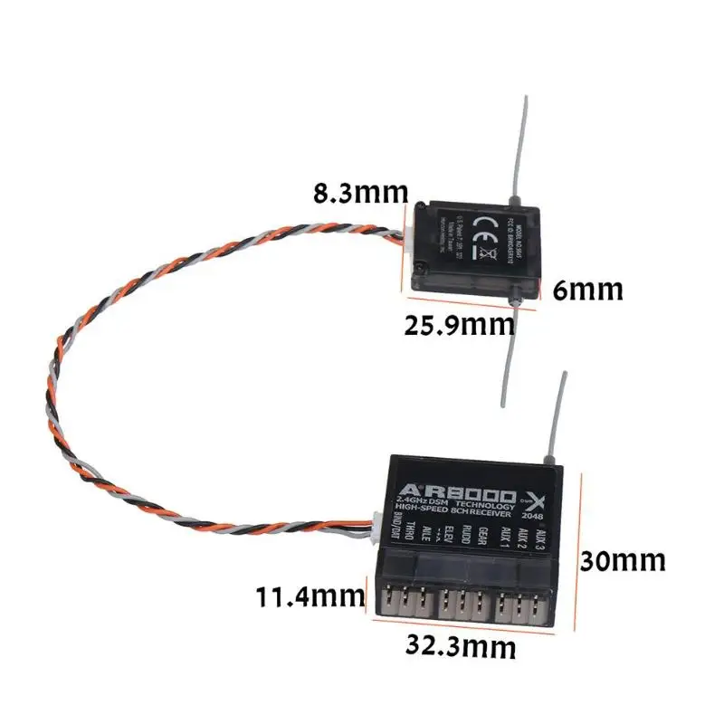 AR8000 8CH DSM2 DSMX RC Receptor 2.4 Ghz DX8 Receptorilor W de la Distanță Extensia SPM Spektrum DX9 DX18 JR X8D Transmițător 1