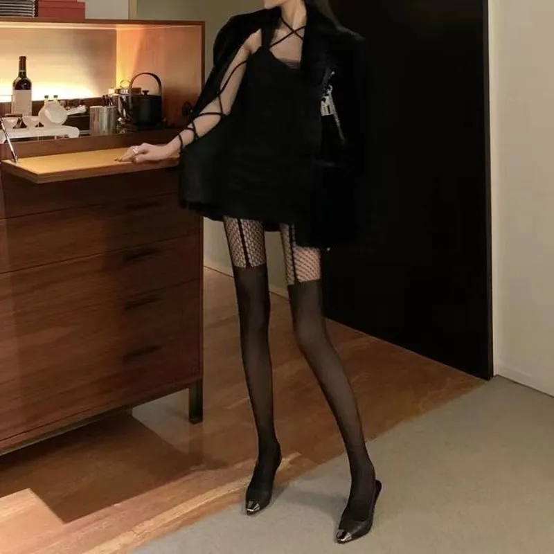 Femei Sexy Club Slăbire Picioare Perfecte Plasă de Colanti cu Talie Înaltă Corpul Gotice Ciorapi de Plasă de Nailon Chilot Doamnelor GF Cadouri 4