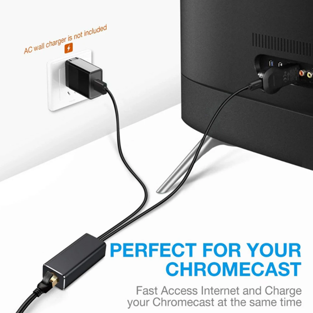Micro USB de Alimentare pentru RJ45 100M Ethernet adaptor pentru Chromecast/TV Stick placa de Retea 480Mbps Viteza de Transmisie 1