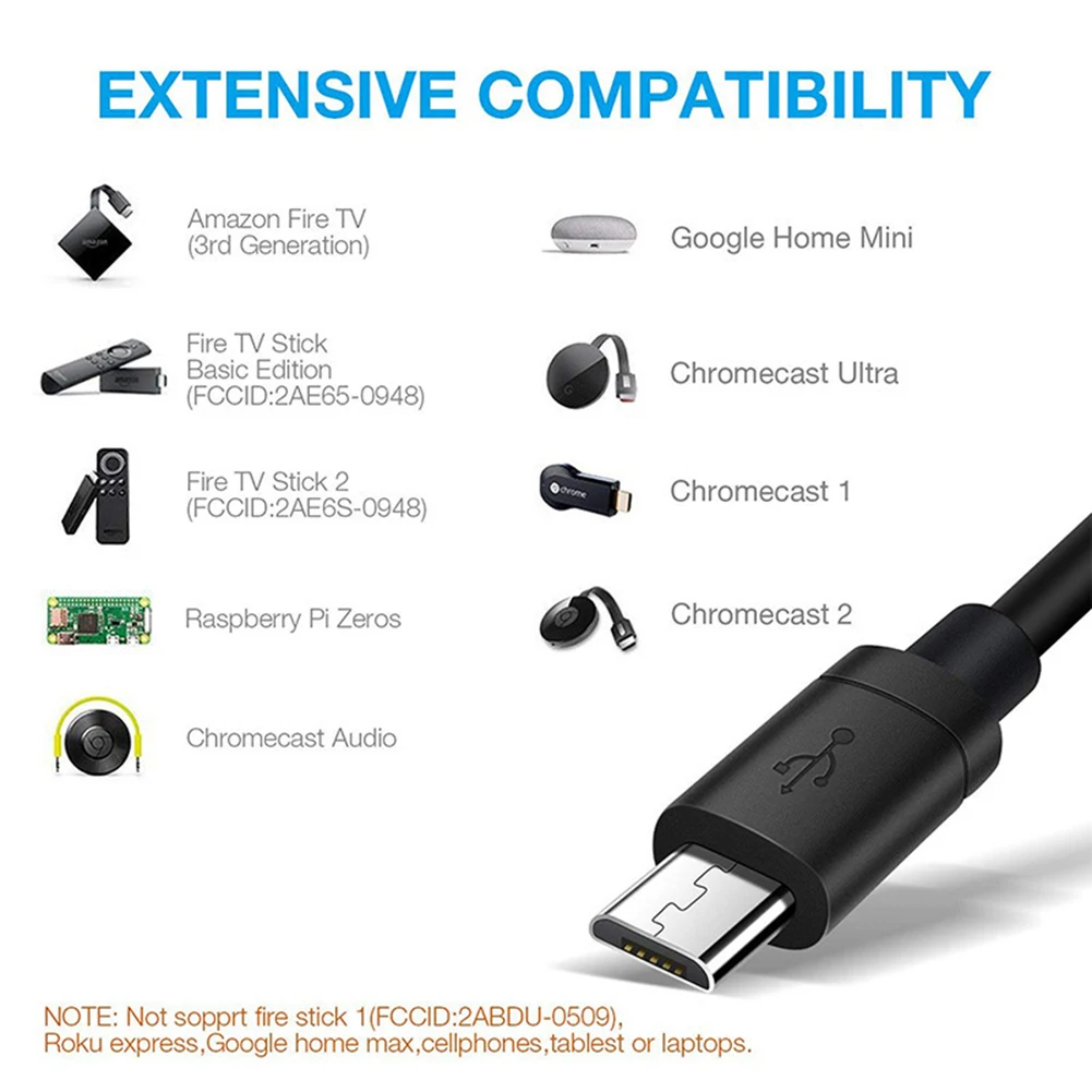 Micro USB de Alimentare pentru RJ45 100M Ethernet adaptor pentru Chromecast/TV Stick placa de Retea 480Mbps Viteza de Transmisie 2