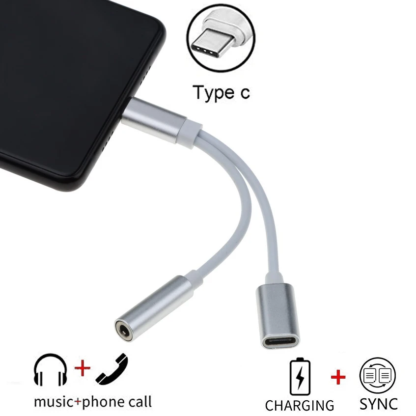 USB Type-C La 3,5 mm Jack AUX Căști Audio Splitter Converter Cablu Adaptor Pentru Leeco Le Max 2/Pro 3 S3 Pentru Xiaomi Mi 6 6x 0