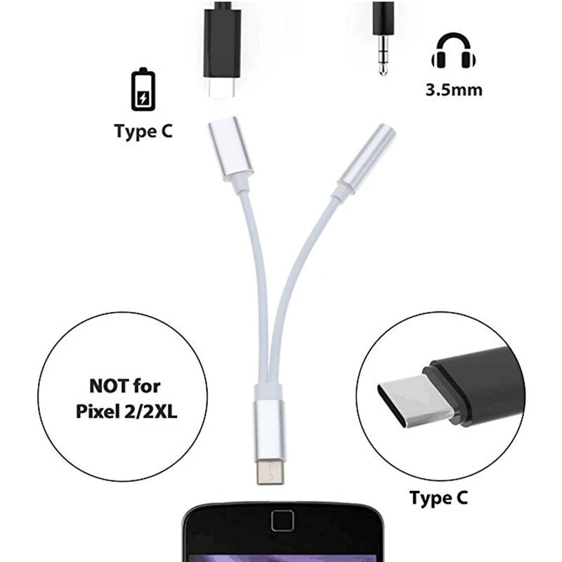 USB Type-C La 3,5 mm Jack AUX Căști Audio Splitter Converter Cablu Adaptor Pentru Leeco Le Max 2/Pro 3 S3 Pentru Xiaomi Mi 6 6x 1