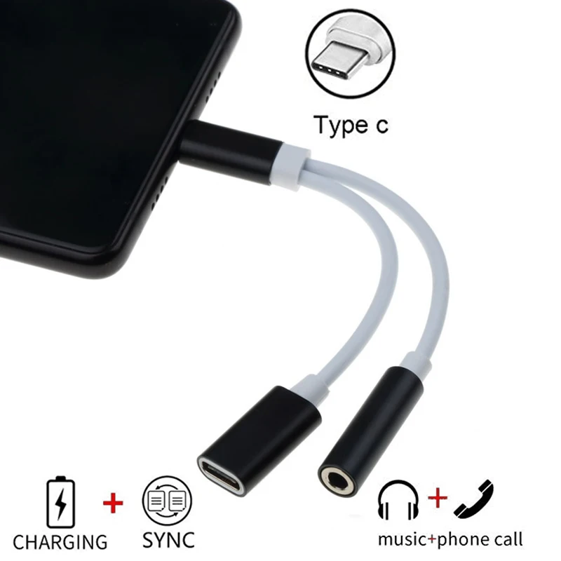 USB Type-C La 3,5 mm Jack AUX Căști Audio Splitter Converter Cablu Adaptor Pentru Leeco Le Max 2/Pro 3 S3 Pentru Xiaomi Mi 6 6x 4