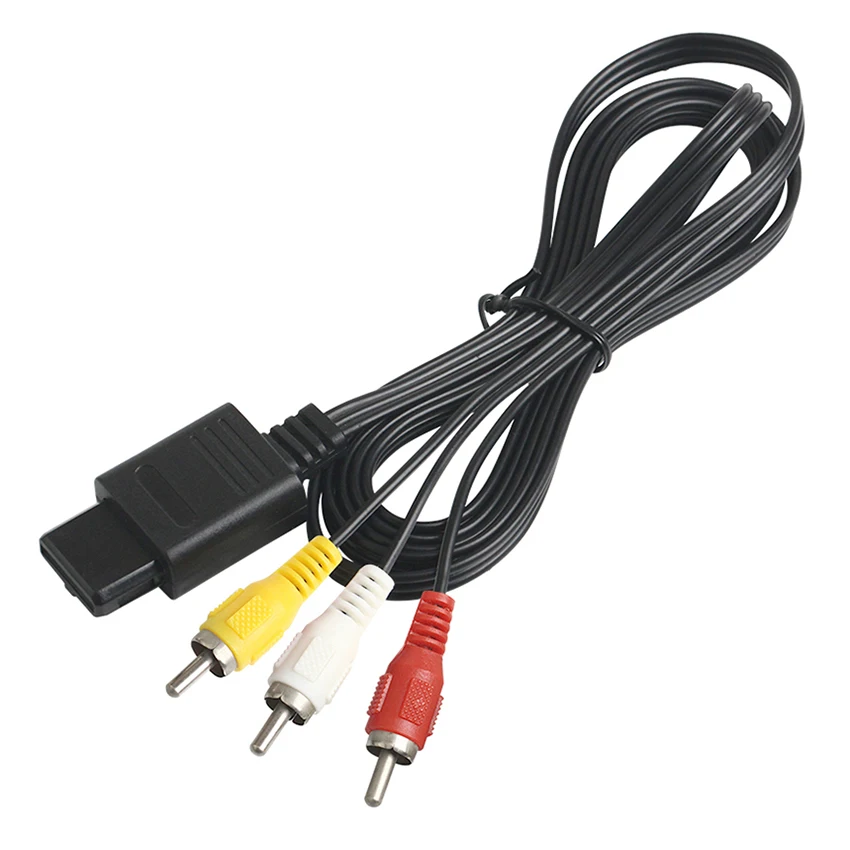 6ft 1,8 M Pentru Nintendo 64 Audio Video TV Cablu AV Cablu cu 3 RCA pentru Nintend GameCube SNES N64 Joc Cube Accesorii 3