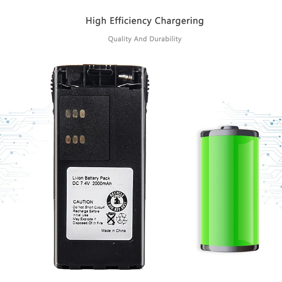 Baterie HNN9013 (GP340) 2000mAh pentru Motorola GP320, GP328, GP338, GP340, GP360, GP380 Walkie Talkie Batteria 5