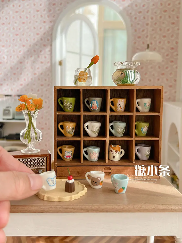 Miniatură Mini Bucătărie Cupa Mini Ceainic Tava De Păpuși Cabinet Miniatură Simulare Mini Cana De Apa Bjd Mobilier Casă De Păpuși 0