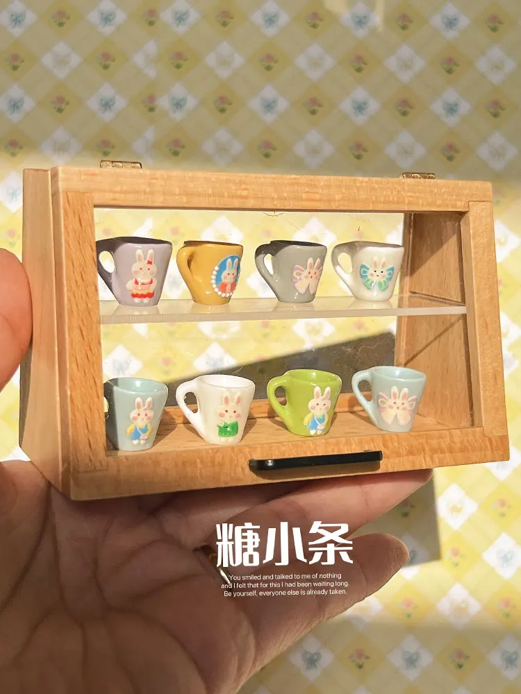 Miniatură Mini Bucătărie Cupa Mini Ceainic Tava De Păpuși Cabinet Miniatură Simulare Mini Cana De Apa Bjd Mobilier Casă De Păpuși 1