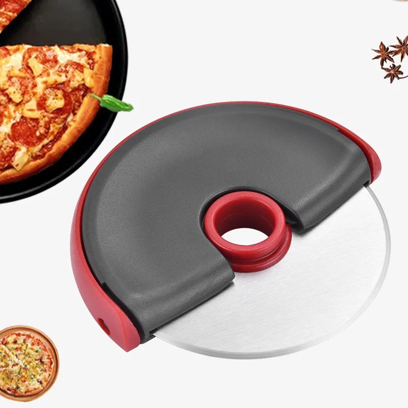 Din Oțel inoxidabil Pizza Roți 1buc Rotunde de Pizza Cutter ABS se Ocupe de Tort Vafe, Clătite Tăiere Slicer Bucătărie Gadget 1