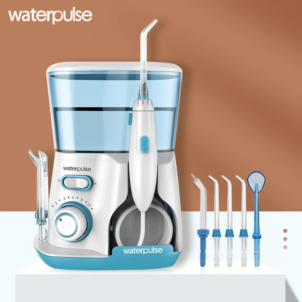 Waterpulse V300G Irigator Oral 5pcs Sfaturi Dentare Apă se spăla pe dinți Electrice Cleaner 10 Moduri de Igienă Orală folosește ață Dentară Apă Ata 0