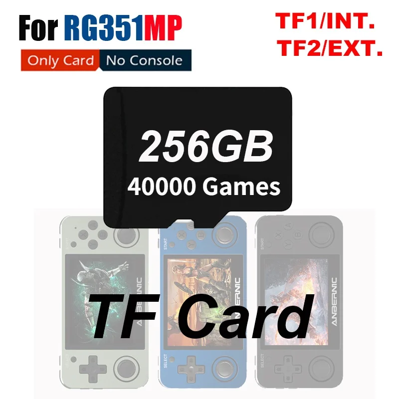 256G 40000 Jocuri Card TF ANBERNIC RG351MP SD card Retro Joc Consola Memery card pentru RG351MP 40000 jocuri PS1 N64 Jocuri PSP 1