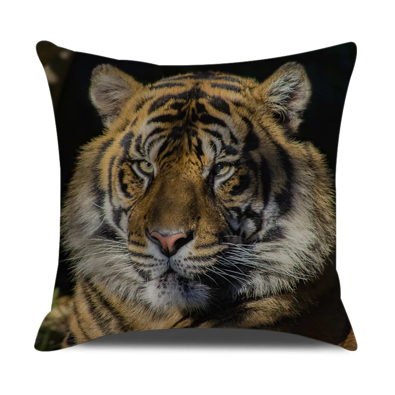 Tiger Tipărite în Afara Pernă Acoperă 45x45cm Fermă Acasă Canapea Pernă Decorativă Acoperi Lenjerie de pat Pătrat Animale Pernă Caz 3