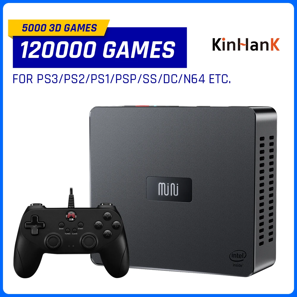 Beelink Super Consola X Mini KinHank Retro Joc Video Consola cu 85+ Emulatoare 120000 Jocuri pentru PS3/PS2/WII/WIIU/DC/N64/SS 0