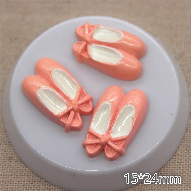10buc Drăguț Rășină Pantofi de Balet de Arta in Miniatura Flatback Cabochon DIY Meșteșug Decor,15*24mm 0