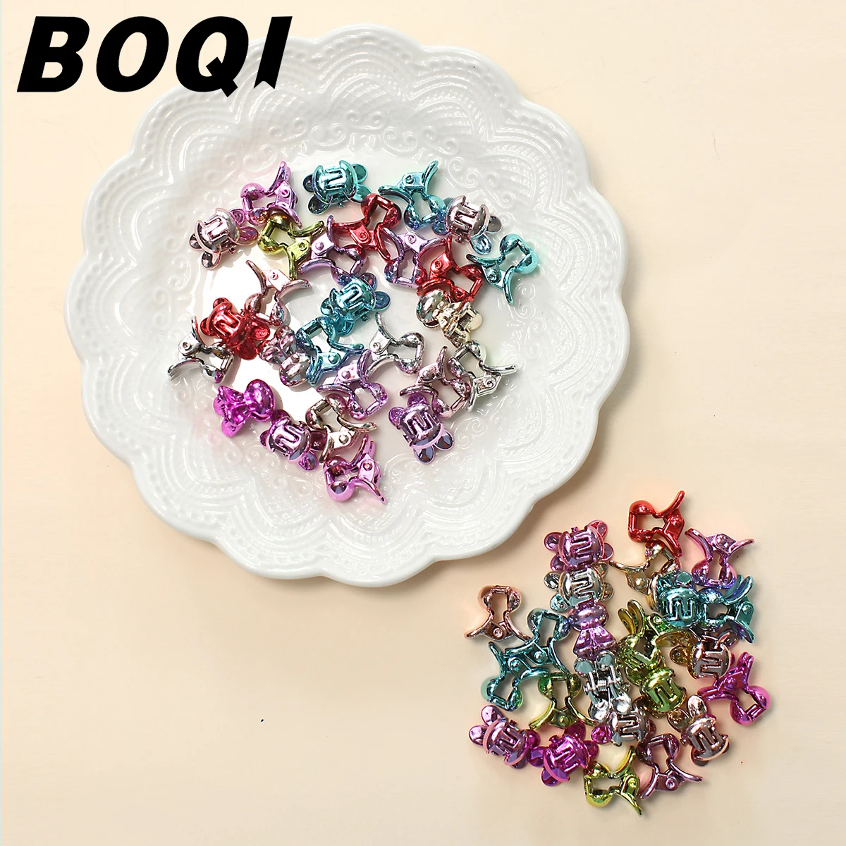 BOQI 50Pcs/Set Colorate, Stele, Flori de Stil Hairgrips Și Clipuri Copii Gheare de Păr Accesorii Cap Purta Set Pentru Fete Tinere 0