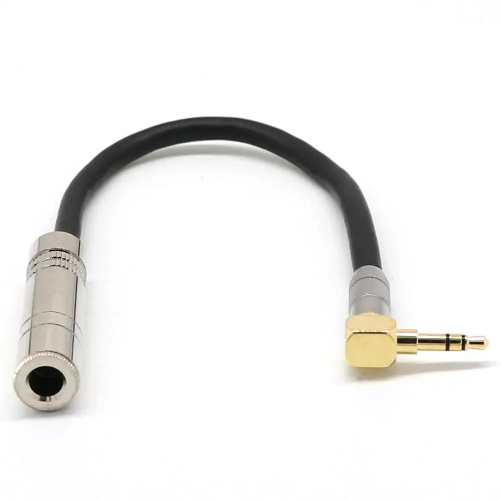 Jack Mufă Audio de 3.5 mm Masculin la 6,35 mm Adaptor de sex Feminin Extensie Stereo Aux Cablu în Unghi Splitter Audio Auto Linie Fir Placat cu Aur 1