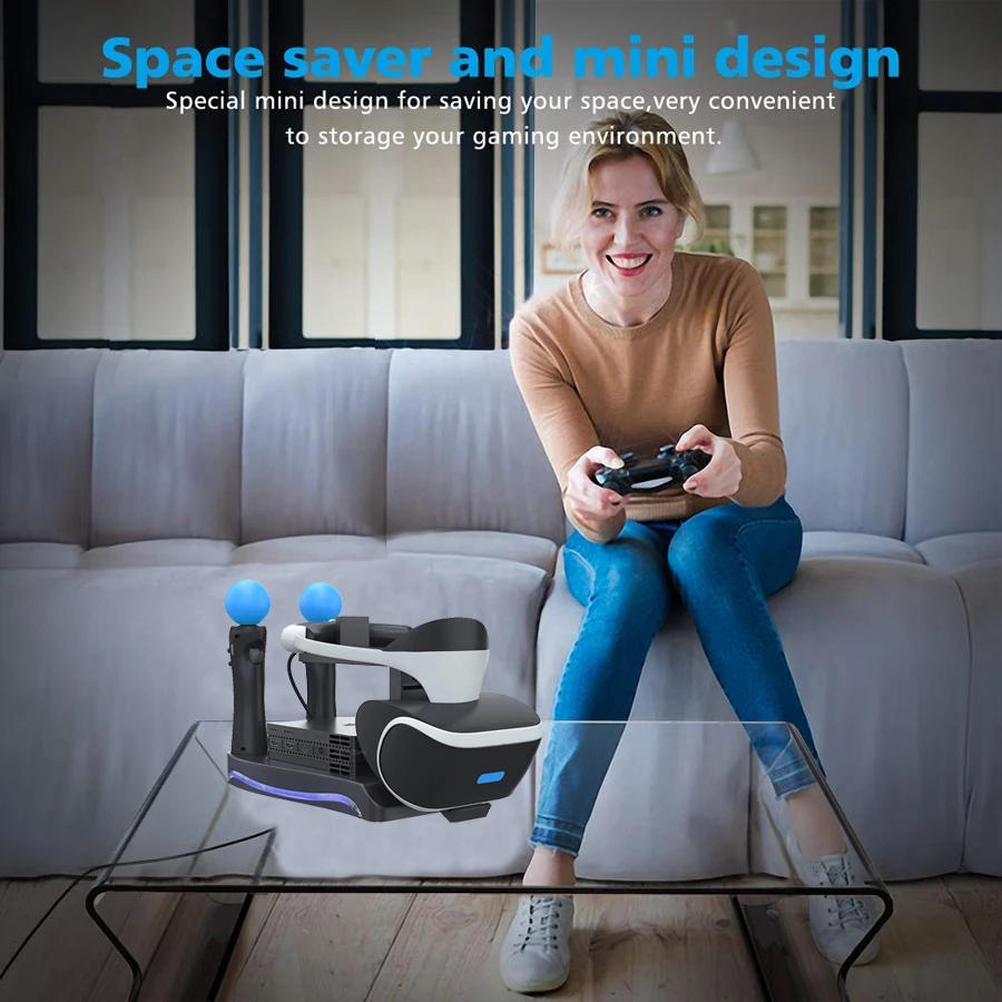 PS4 PS VR Încărcare Suport de Stocare a Muta Controler Încărcător Stație de Cască Procesor Vitrina pentru Playstation VR PSVR CUH-ZVR2 5