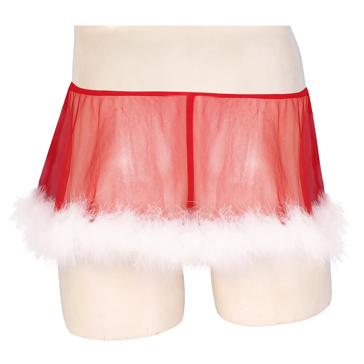 Crăciun Lenjerie Barbati Lenjerie de corp Sissy Mos craciun pentru Copii Chiloți Roșii Transparente Sexy Boxeri cu Penisul Gaura Gay Pene Pantalon Fusta 4