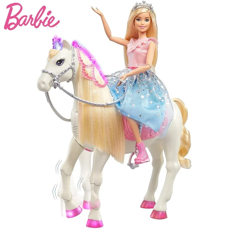 Barbie Jucarii GML79 Aventura Păpuși Printesa Grozavul si Stralucire Cal Accesorii Pusti de Jucarie cu Lumini și Sunete Copil Fată Ziua de nastere Cadou 1