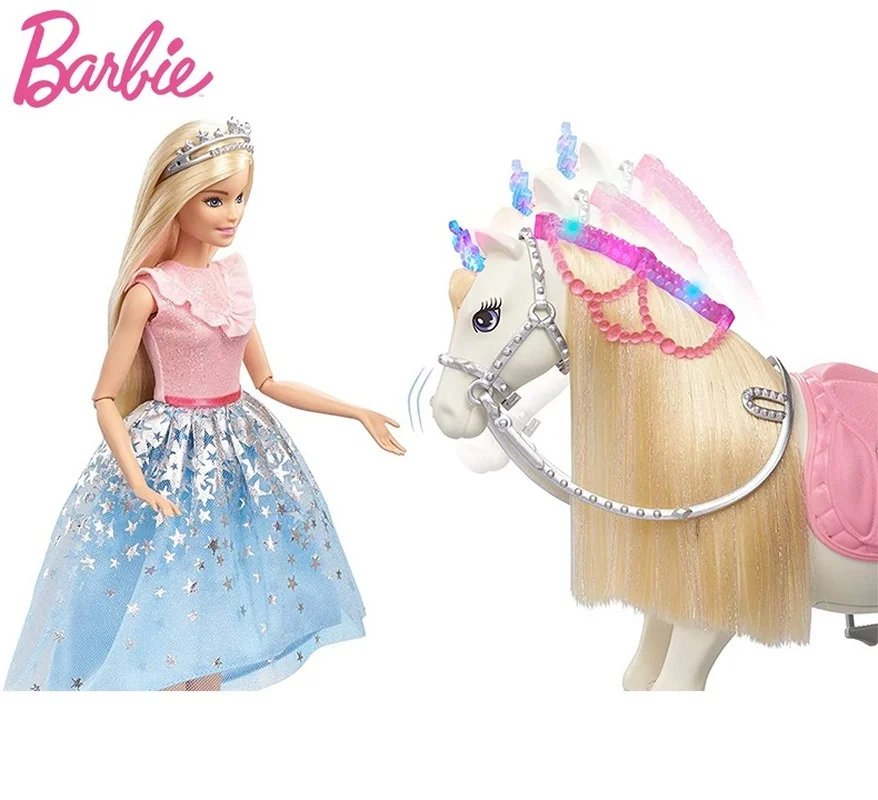 Barbie Jucarii GML79 Aventura Păpuși Printesa Grozavul si Stralucire Cal Accesorii Pusti de Jucarie cu Lumini și Sunete Copil Fată Ziua de nastere Cadou 5