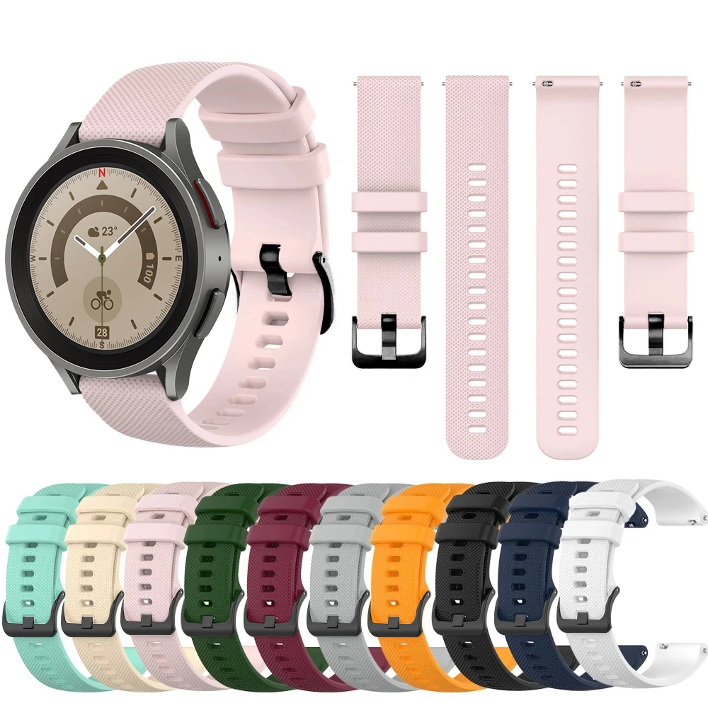 Curea din silicon pentru Galaxy watch 5 Pro 45mm/4/4classic/46mm/42mm 20mm curea de Ceas Bratara Smartwatch Galaxy Watch 5 44mm 40mm 0