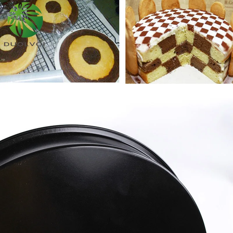 Holaroom Noua Tablă de șah Tort Mucegai 3pcs Non-Stick Tava de Copt Staniu Set Compas DIY Bakeware Pizza Pan 4