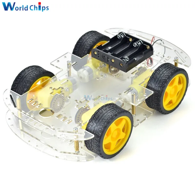 diymore 4WD Robot Inteligent Șasiu Auto Kituri cu Viteză Encoder diy kit pentru Arduino 51 M26 DIY Educație Robot Inteligent Car Kit 0
