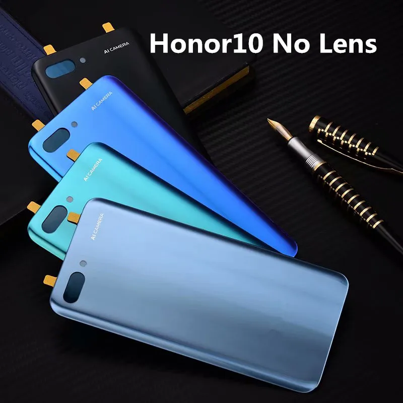 Honor10 Locuințe Pentru Huawei Honor 10 De Sticlă Capacul Bateriei De Reparare A Înlocui Ușa Din Spate Telefonul Spate + Logo-Ul Adeziv 3