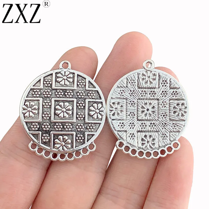 ZXZ 10buc Argint Tibetan Boho Metal Cercei Candelabru Conectori Farmece Pandantive Bijuterii Constatările 29x35mm 0