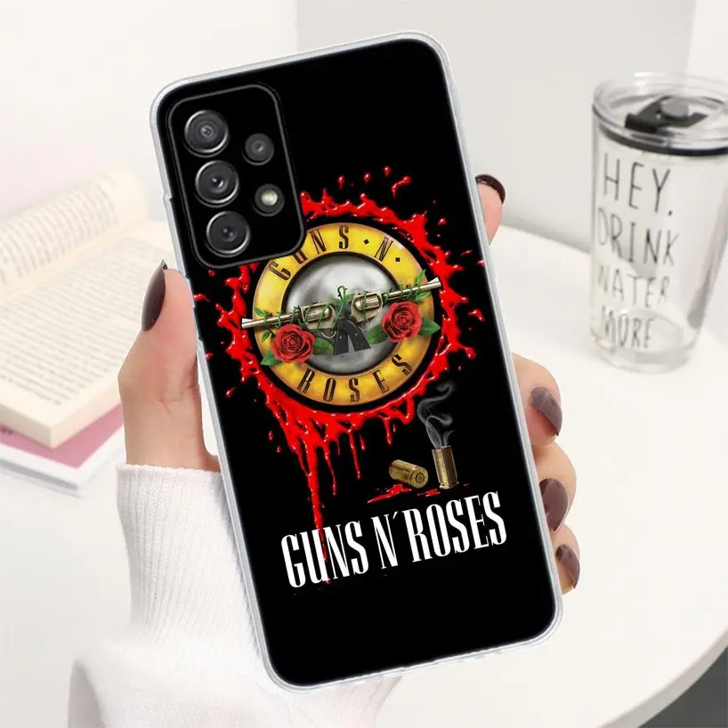 Guns N Roses Bun Timp Coque Caz de Telefon Pentru Samsung Galaxy A52 A53 A12 A22 A32 A42 A72 4G A73 A23 A33 A13 5G A02S A03S Moale Cove 2