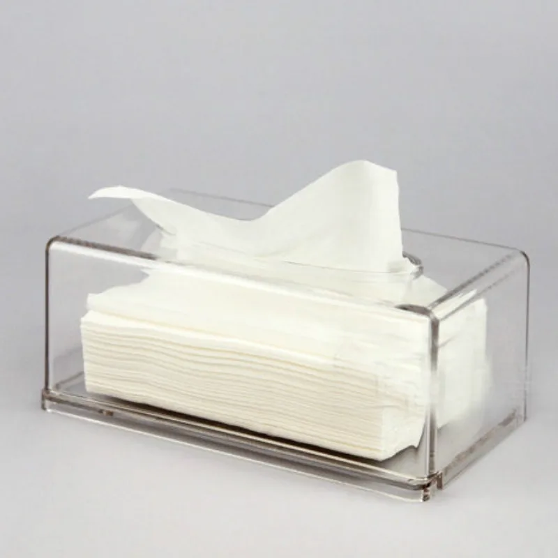 Acril Transparent Cutie de Depozitare Cristal Pătrat Caseta de Țesut de Pompare Box Cutie de Tesut Flip CL51612 toaletă organizator de hârtie de toaletă din aur 3