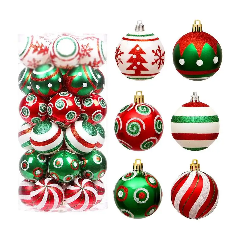 Crăciun Bile de Brad 30buc 6cm Mare Minge de Crăciun Multicolore Mingea Decoratiuni Ornamente pentru Pomul de Craciun Set Pentru Petrecere Acasă 4