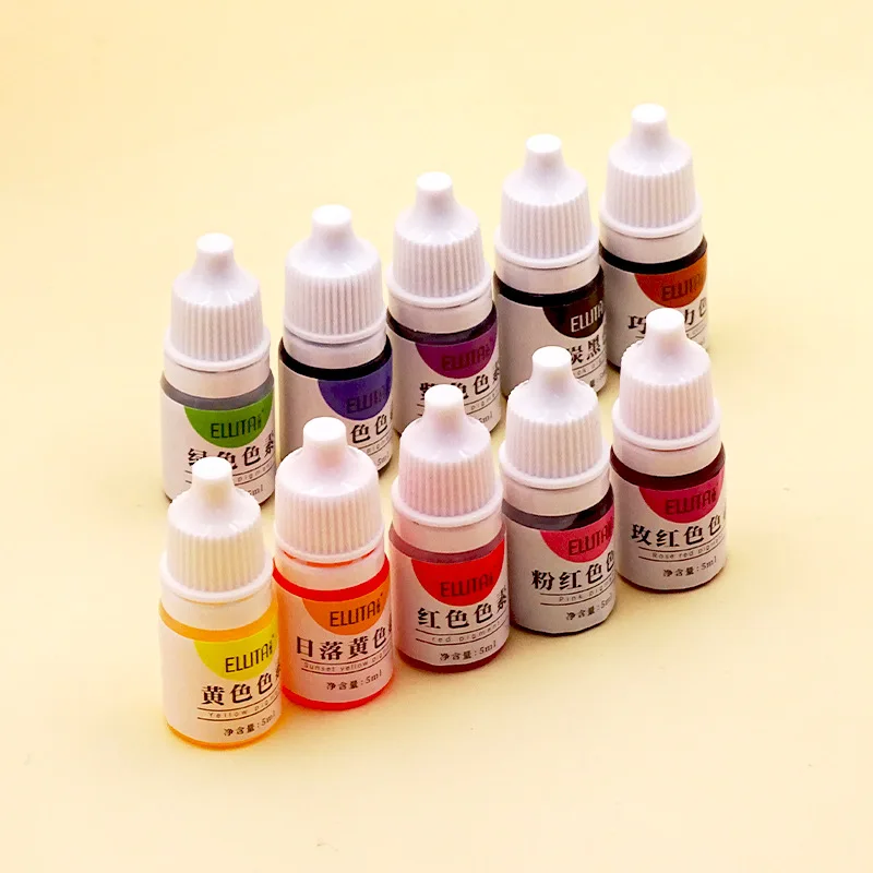 5ML Rășină Epoxidică Pigmenți de Luare de Săpun Consumabile Ingrediente Lumânare Săpun Colorat Culori Luminoase Lichid Colorant Meserii DIY Tye Dye 1