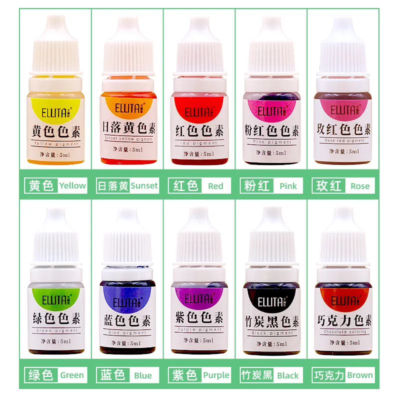 5ML Rășină Epoxidică Pigmenți de Luare de Săpun Consumabile Ingrediente Lumânare Săpun Colorat Culori Luminoase Lichid Colorant Meserii DIY Tye Dye 5